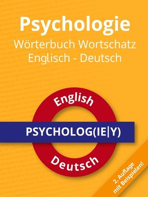 cover image of Psychologie Wörterbuch Wortschatz Englisch--Deutsch
